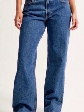 Abercrombie & Fitch Blue Wide Leg Jeans